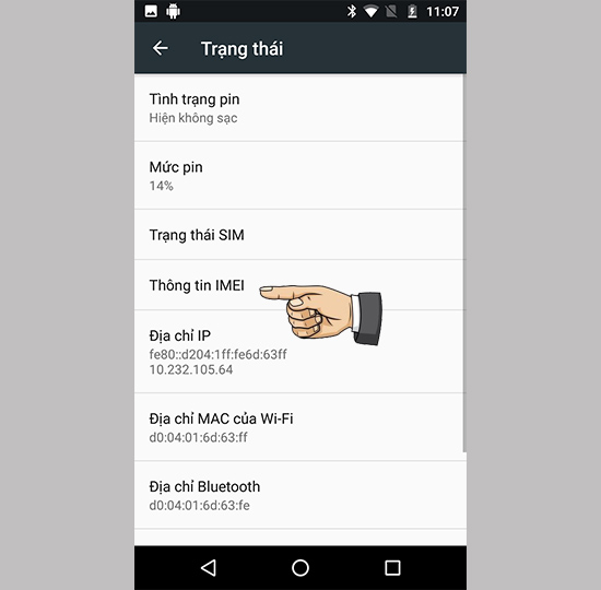 Xem thông tin máy